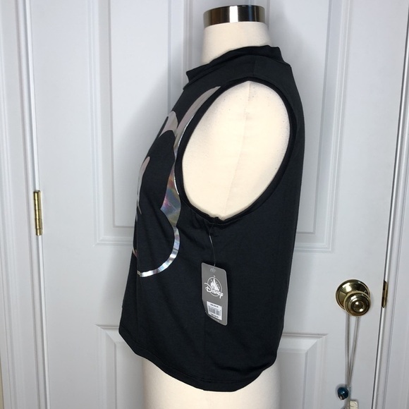 Disney Mickey MCMXXVIII Holographic Print Cropped Tank Youth XL - Picture 3 of 6
